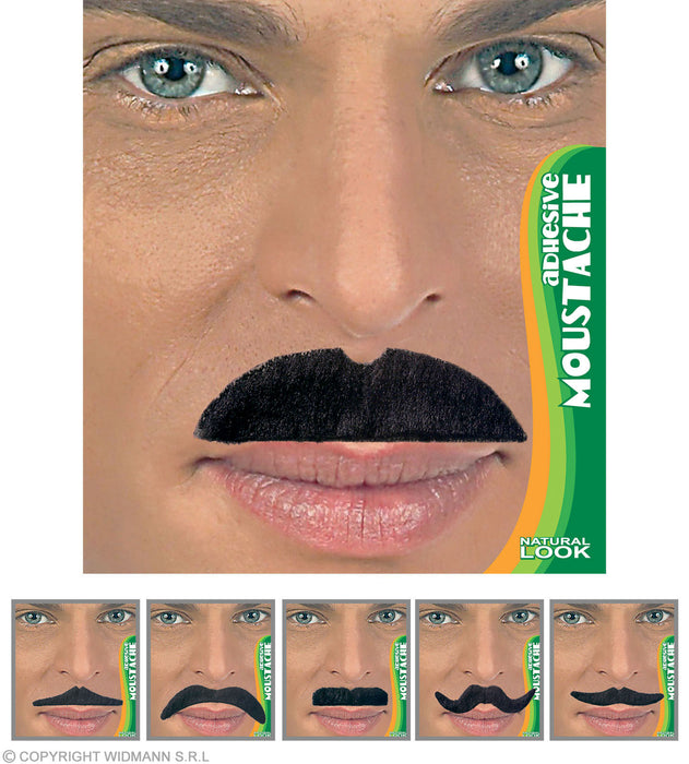 FINTO BAFFO NERO ADESIVO