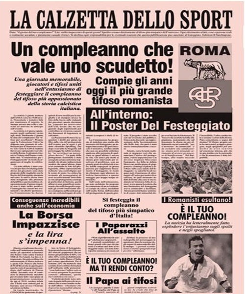 BIGLIETTO QUOTIDIANO TIFOSO SFEGATATO