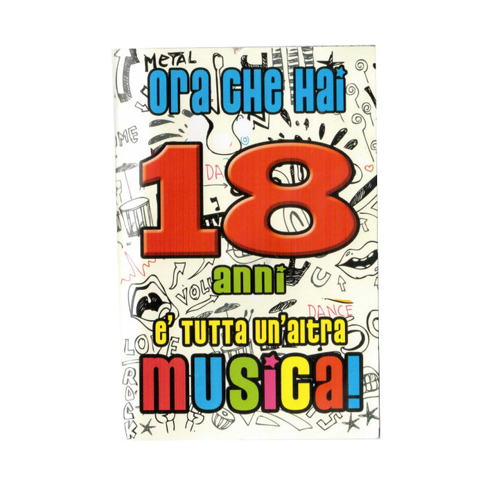 BIGLIETTO MUSICALE 18 ANNI ALTRA MUSICA
