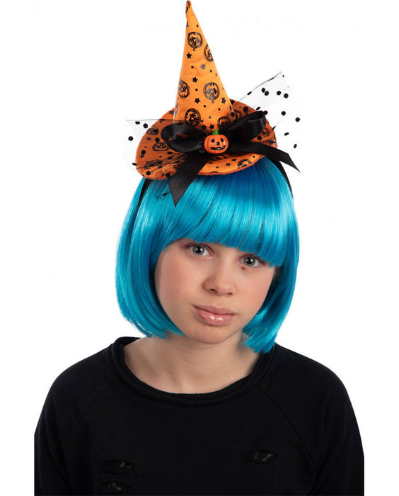 CAPPELLINO STREGA ARANCIONE CON ZUCCHETTA