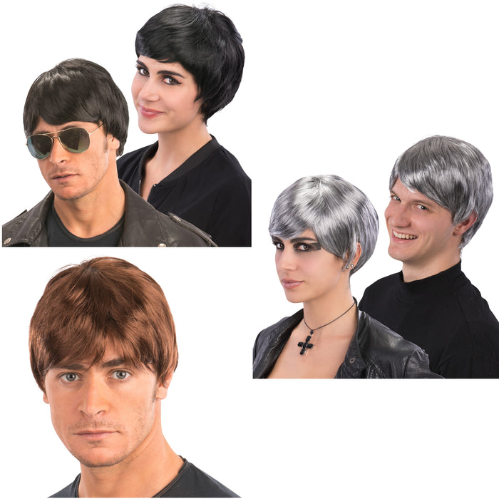 PARRUCCA CORTA CON CIUFFO UNISEX