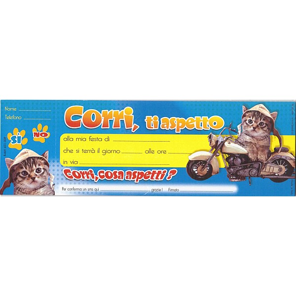 20 INVITI CORRI TI ASPETTO ALLA FESTA