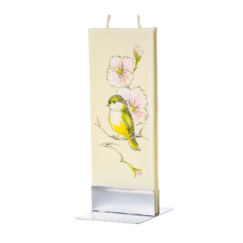 CANDELA DECORATIVA HAND MADE TEMA FLOREALE