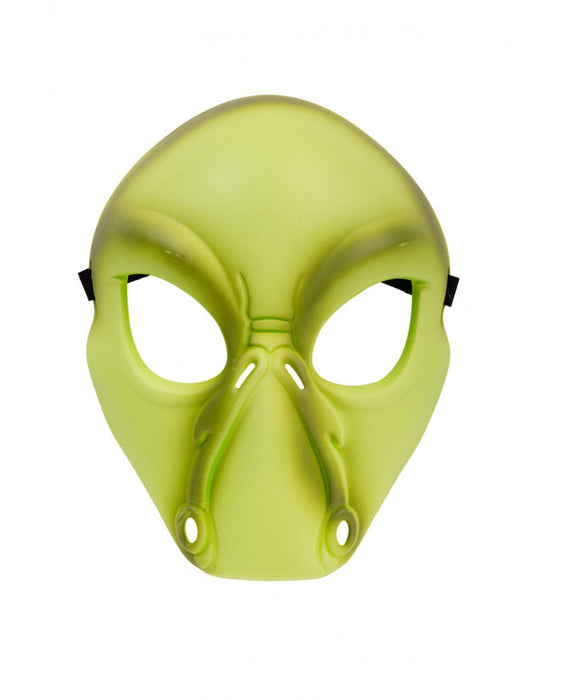 MASCHERA ALIENO VERDE IN PLASTICA RIGIDA