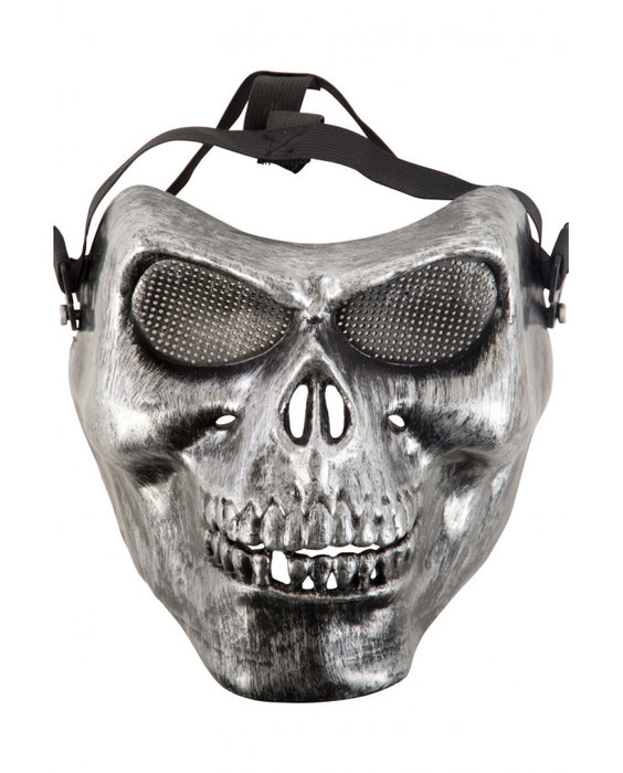 MASCHERA TESCHIO GRIGIO PLASTICA RIGIDA