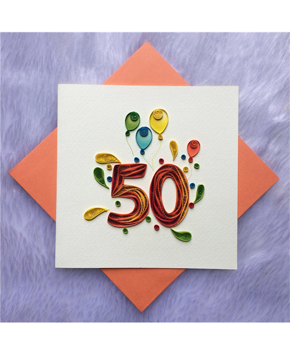 BIGLIETTO 50 ANNI FILIGRANA DI CARTA