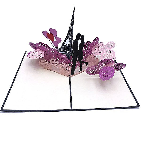 BIGLIETTO POP UP ORIGAMO AMORE PARIGI