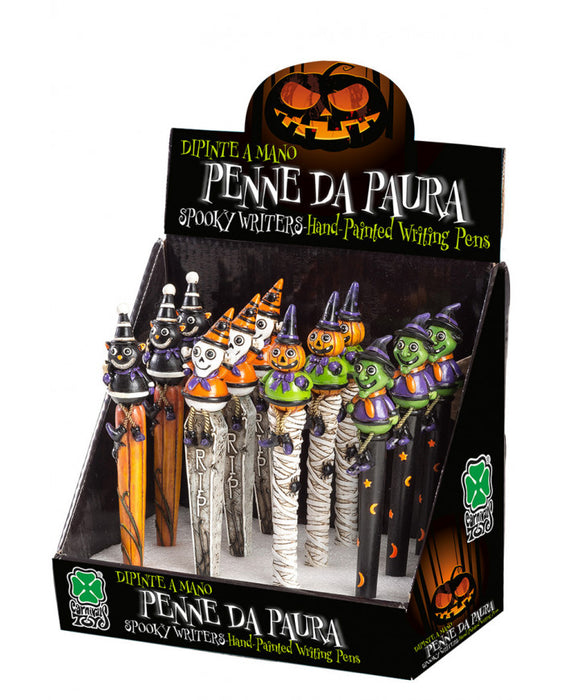 SANNIX 50 penne a sfera con inchiostro gel a forma di zucca, fantasma, teschio, pipistrello, per Halloween, idea regalo per bambini, scuola, classe SANNIX 50 penne a sfera con inchiostro gel a forma di zucca, fantasma, teschio, pipistrello, per Halloween, idea regalo per bambini, scuola, classe