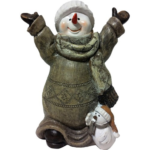 PUPAZZONE DI NEVE CON PUPAZZINO VESTITO